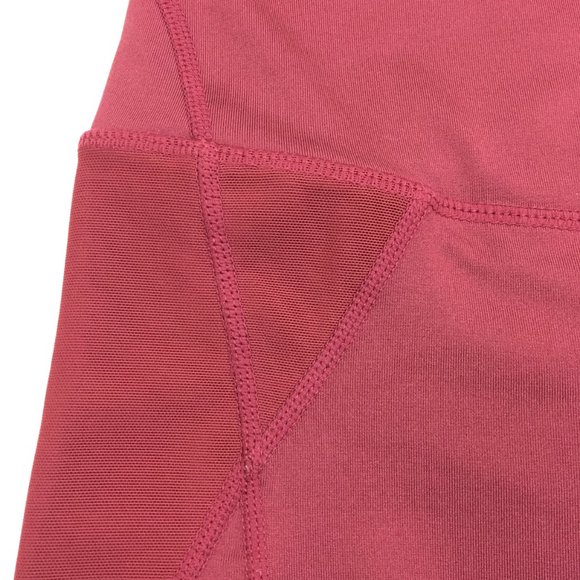 FREE PEOPLE MOVEMENT Maroon Sheer Mesh Inserts Pull On Leggings Pants - Picture 7 of 12